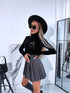 Blouse with snap buttons "CHANCE W2411" - BLACK